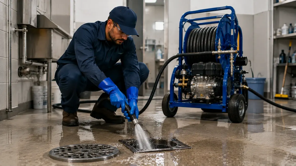 Floor Drain Hydro Jet Cleaning in Pala