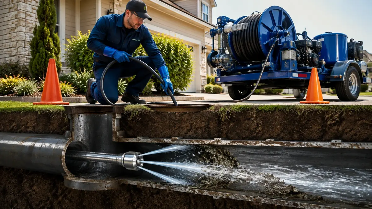 Main Sewer Line Hydro Jet Cleaning in Pala