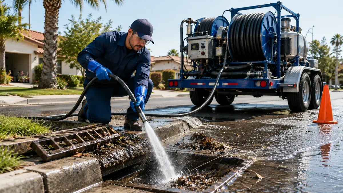 Storm Drain Hydro Jet Cleaning in Pala